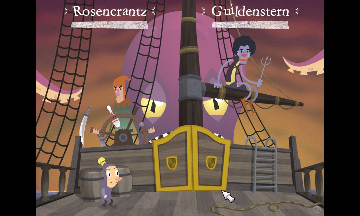 Hamlet (Windows) screenshot: Boss fight with Rosencrantz and Guildenstern