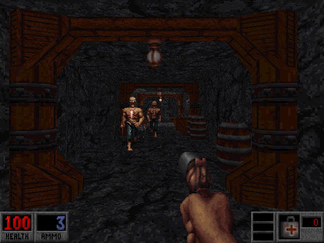 Cryptic Passage for Blood (DOS) screenshot: Level 8 - "Abysmal Mine"