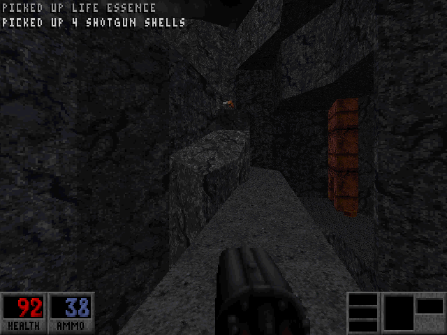 Cryptic Passage for Blood (DOS) screenshot: Level 7 - "Mountain Pass"