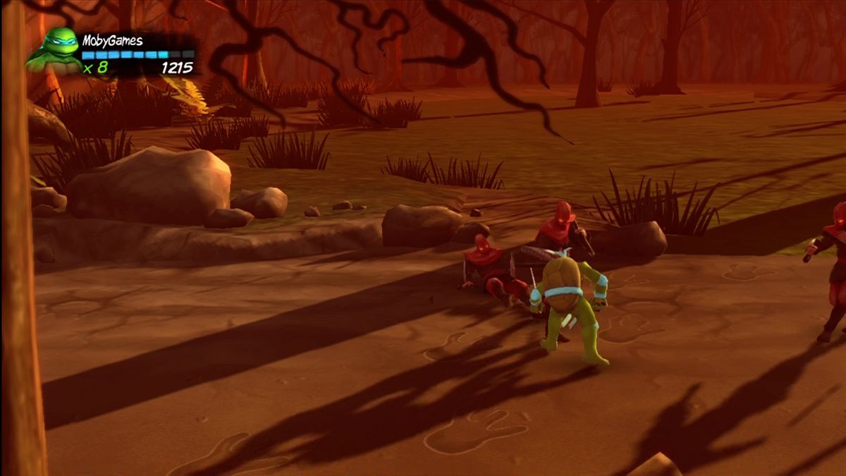Teenage Mutant Ninja Turtles: Turtles in Time Re-Shelled (Xbox 360) screenshot: The fight continues in prehistoric times.