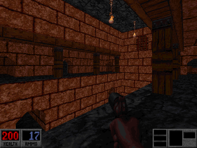 Cryptic Passage for Blood (DOS) screenshot: New multiplayer map - "Crypt of Despair"