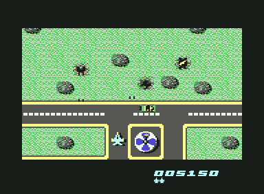 Delta Fighter (Commodore 64) screenshot: Entering the plantations...