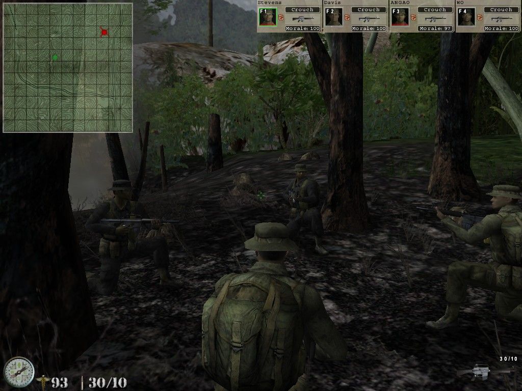 Elite Warriors: Vietnam (Windows) screenshot: Checking out the in-game map