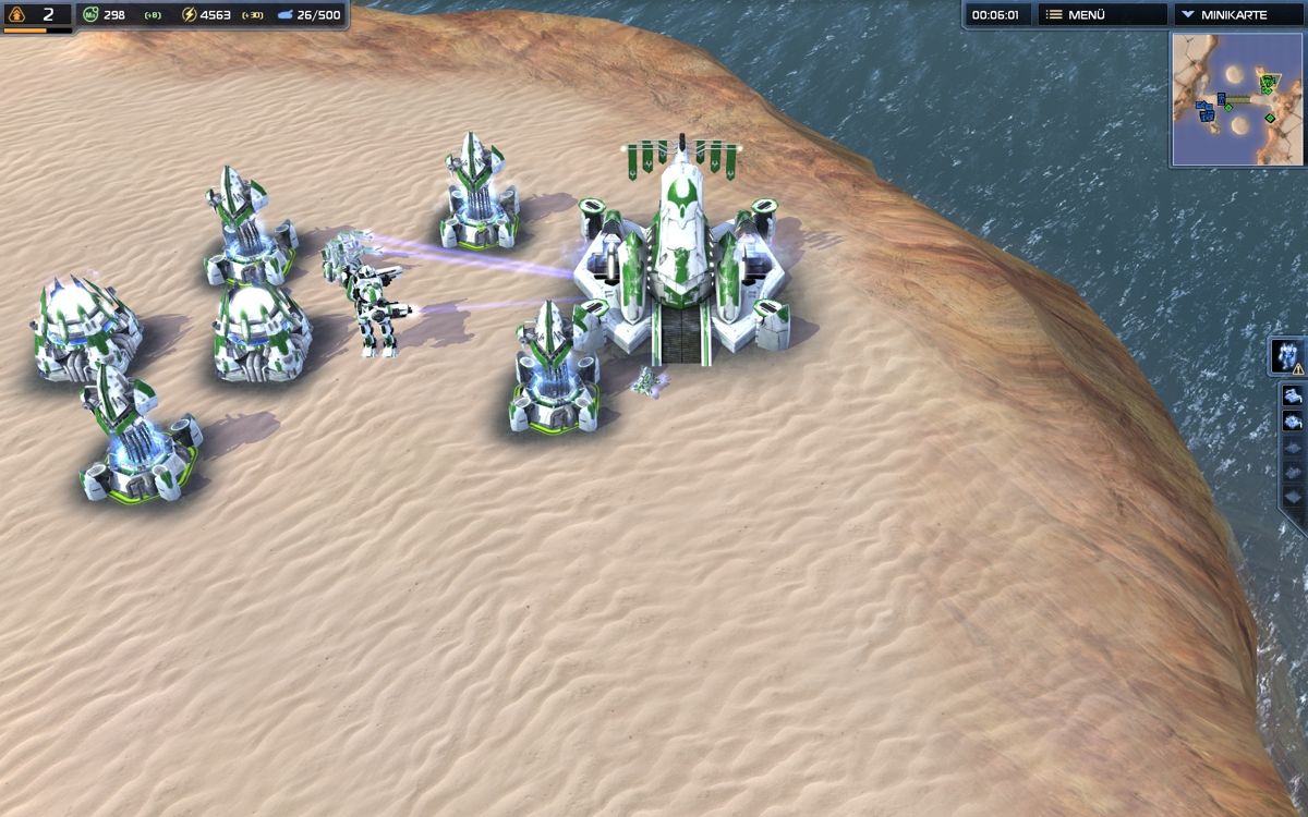 Supreme Commander 2 (Windows) screenshot: The three factions mostly differ in their looks.