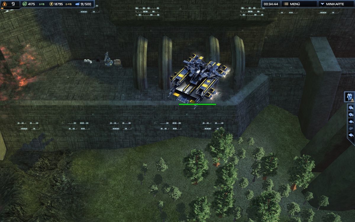 Supreme Commander 2 (Windows) screenshot: Meet the flying fortress.