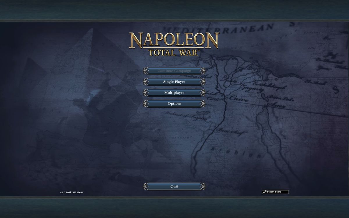 Napoleon: Total War (Windows) screenshot: Main Menu