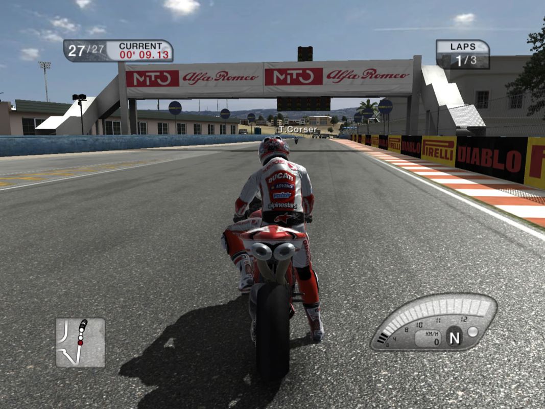 SBK 09: Superbike World Championship (Windows) screenshot: Starting a quick race (demo version)