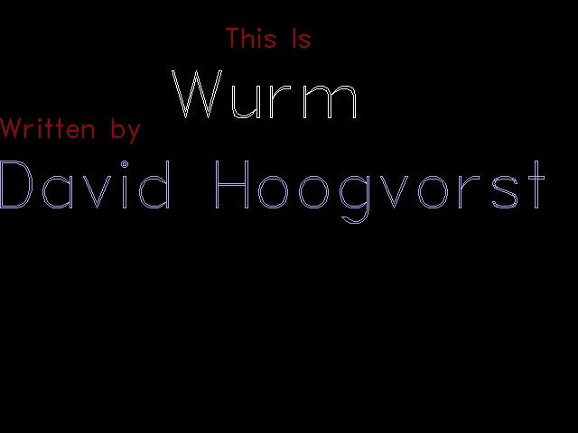 Wurm (DOS) screenshot: Title screen