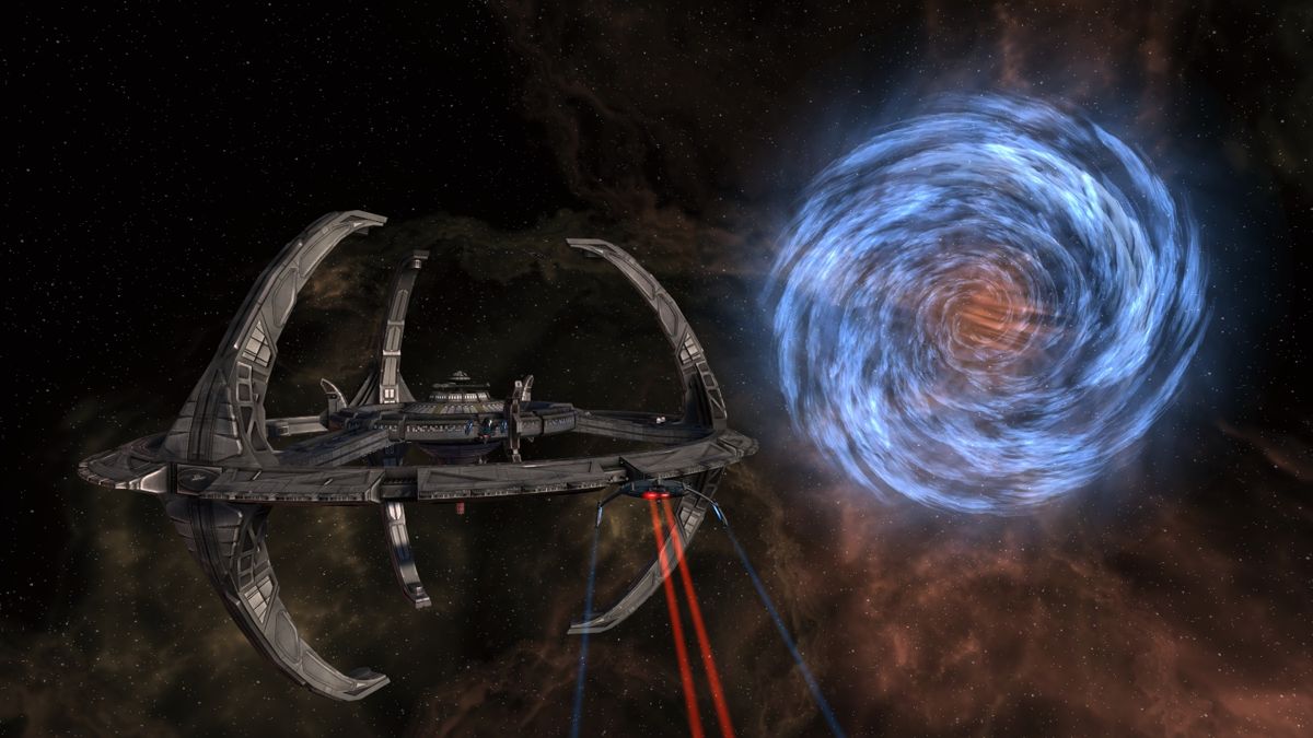 Star Trek Online (Windows) screenshot: Spot on recreations of DS9 and the wormhole.