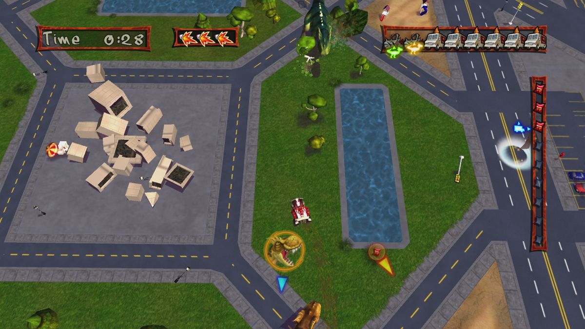 Doritos: Dash of Destruction (Xbox 360) screenshot: ... but not for long.