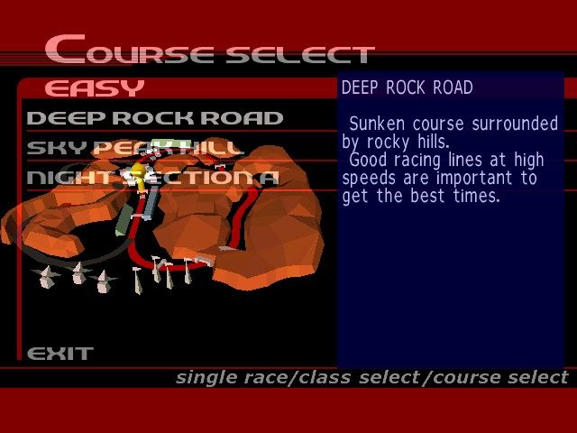 Sega GT (Windows) screenshot: Choosing a track