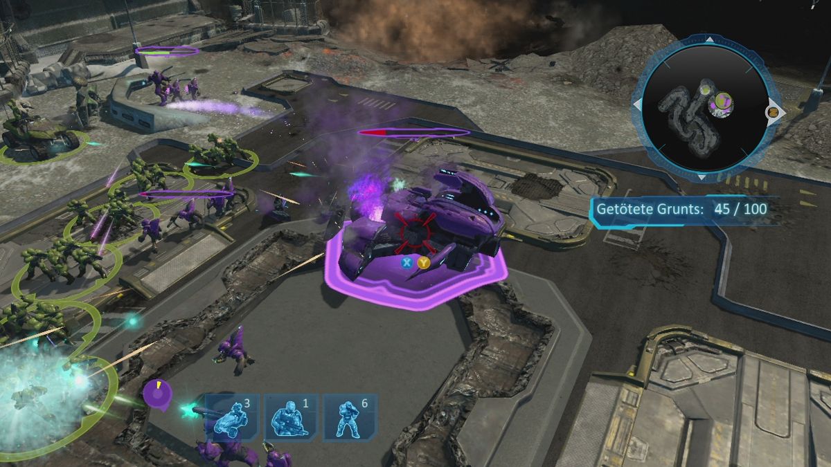 Halo Wars (Xbox 360) screenshot: Calling in an air strike...