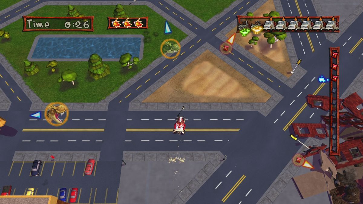 Doritos: Dash of Destruction (Xbox 360) screenshot: So many roads but nowhere to run.