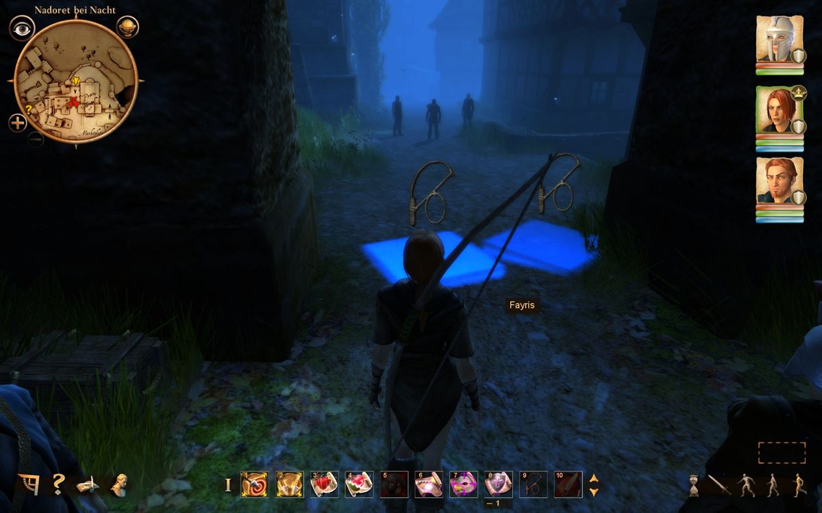 The Dark Eye: Drakensang - The River of Time (Windows) screenshot: Fayris has layed down some traps.