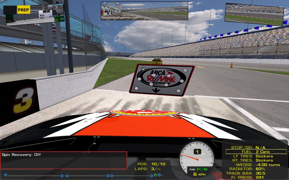 ARCA Sim Racing '08 (Windows) screenshot: Leaving the pit.