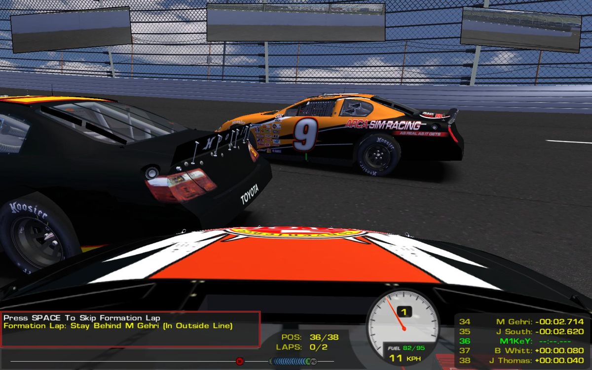 ARCA Sim Racing '08 (Windows) screenshot: Don't ask what happened here.