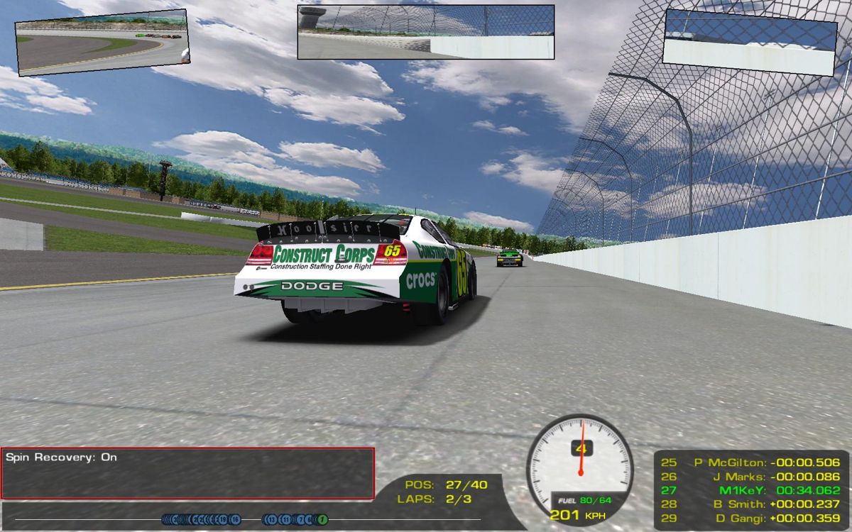 ARCA Sim Racing '08 (Windows) screenshot: Blue, blue skies! SEGAesque...
