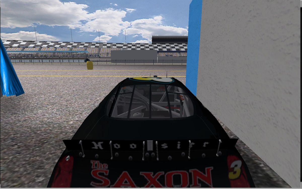 ARCA Sim Racing '08 (Windows) screenshot: Out of the garage!