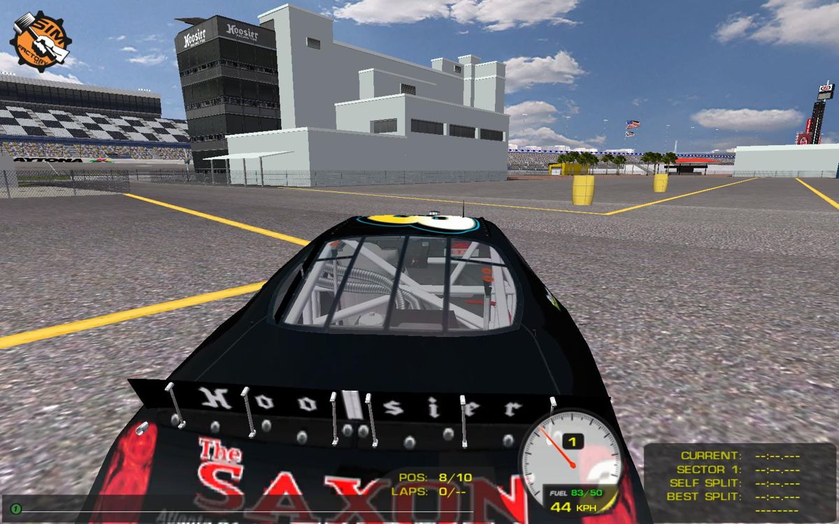 ARCA Sim Racing '08 (Windows) screenshot: Heading for the race-track.