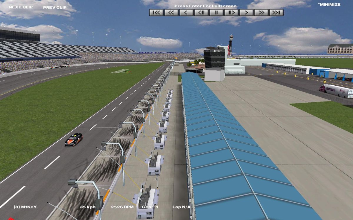 ARCA Sim Racing '08 (Windows) screenshot: Replay Mode.