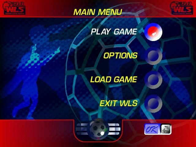 World League Soccer '98 (Windows) screenshot: Main menu