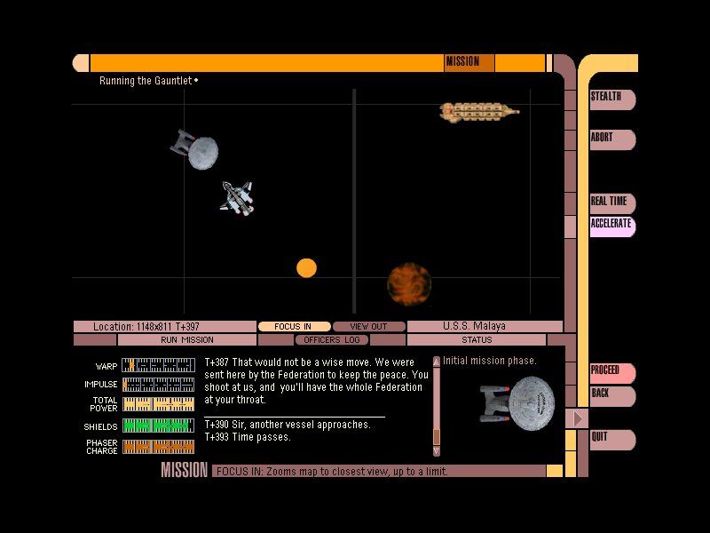 Star Trek: Starship Creator Warp II (Windows) screenshot: Manoeuvring to the transport ship