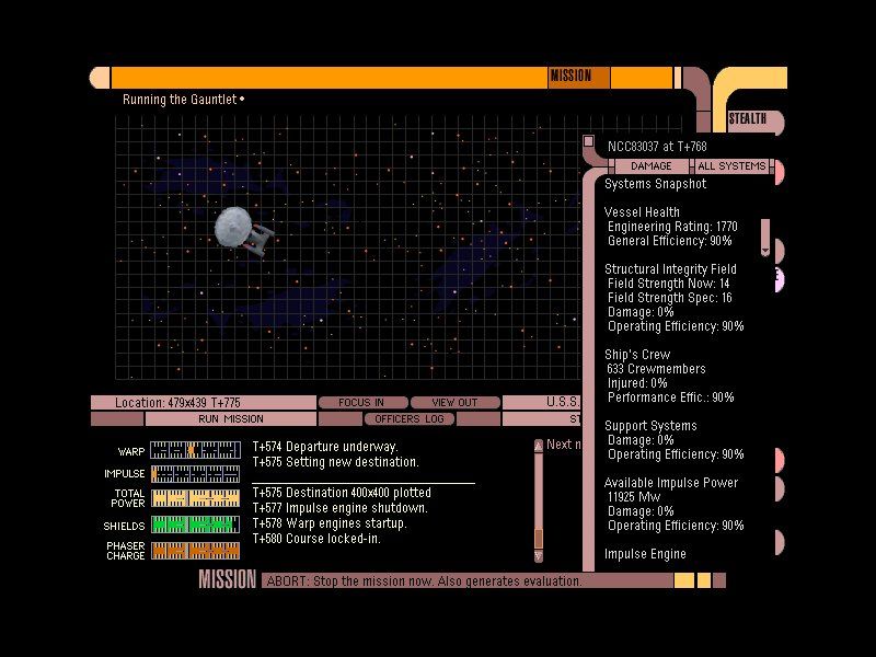 Star Trek: Starship Creator Warp II (Windows) screenshot: Damage report