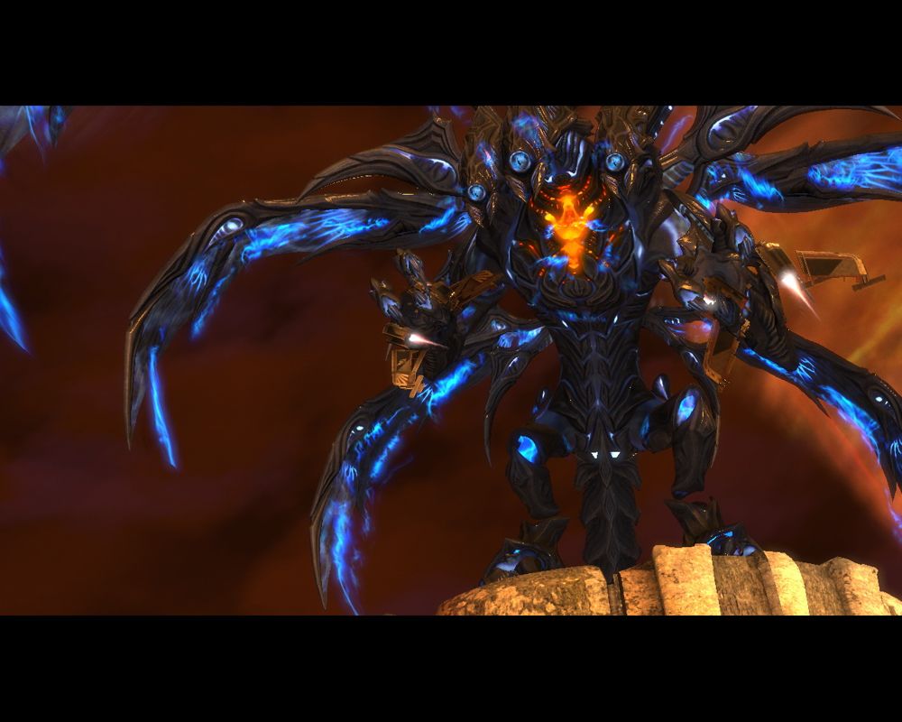 Dark Void (Windows) screenshot: Three-headed dragon is one of your enemies