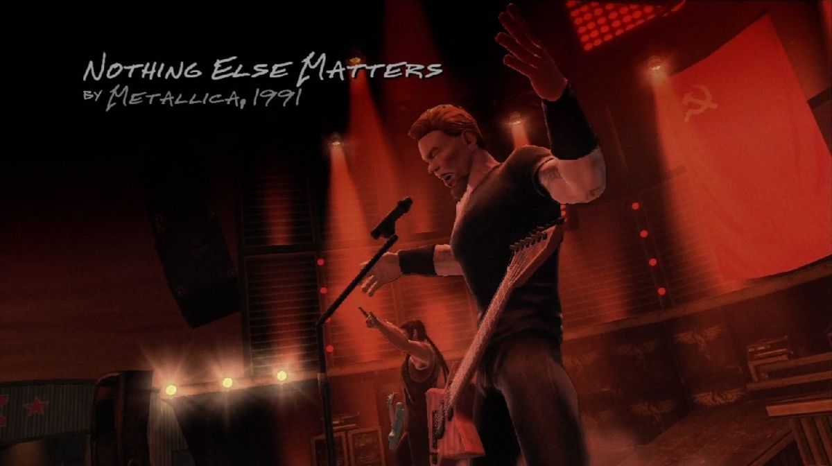 Guitar Hero: Metallica (Xbox 360) screenshot: Yeah, it's him but the graphics are in a dire need of an overhaul.