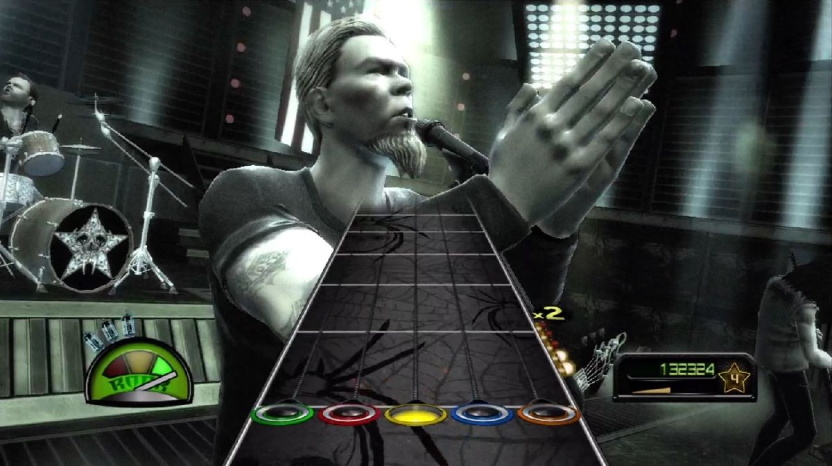 Guitar Hero: Metallica (Xbox 360) screenshot: Guess which song is currently playing. Come on, you can do it!