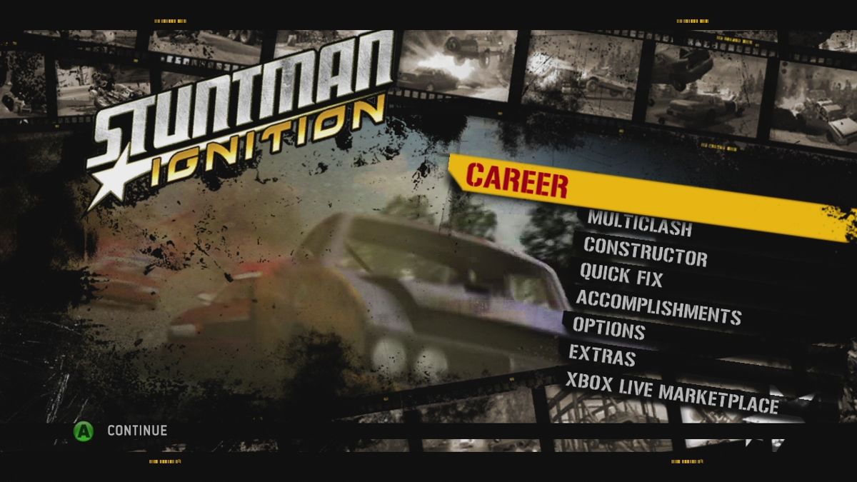 Stuntman: Ignition (Xbox 360) screenshot: Main Menu