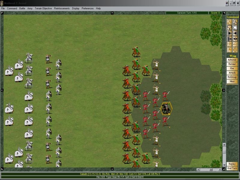 Medieval 2 (Windows) screenshot: Zoom into any part of the battlefield