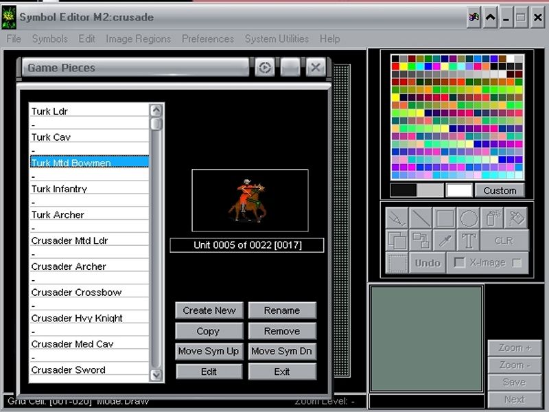 Medieval 2 (Windows) screenshot: Unit and symbol editor