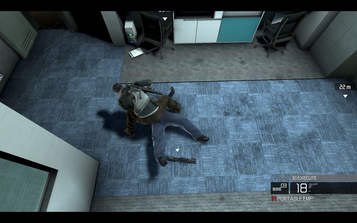 Tom Clancy's Splinter Cell: Conviction (Windows) screenshot: Successfully executed a death from above.