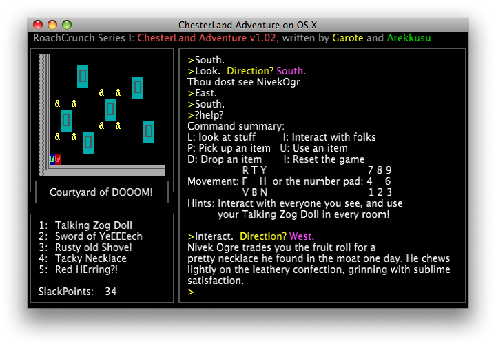 Chesterland Adventure (Macintosh) screenshot: Trading one item for another to advance the plot, such as it is