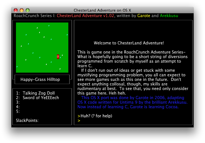Chesterland Adventure (Macintosh) screenshot: Starting location