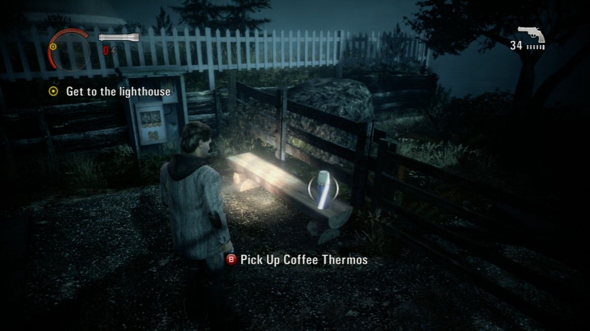 Alan Wake (Xbox 360) screenshot: You can collect coffee thermos during the game to get an achievement.
