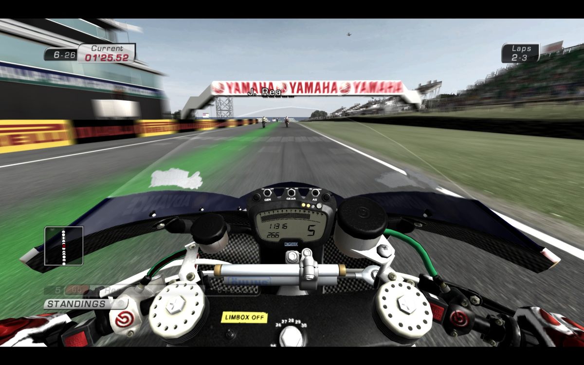 SBK X: Superbike World Championship (Windows) screenshot: First-person view makes the game even harder.