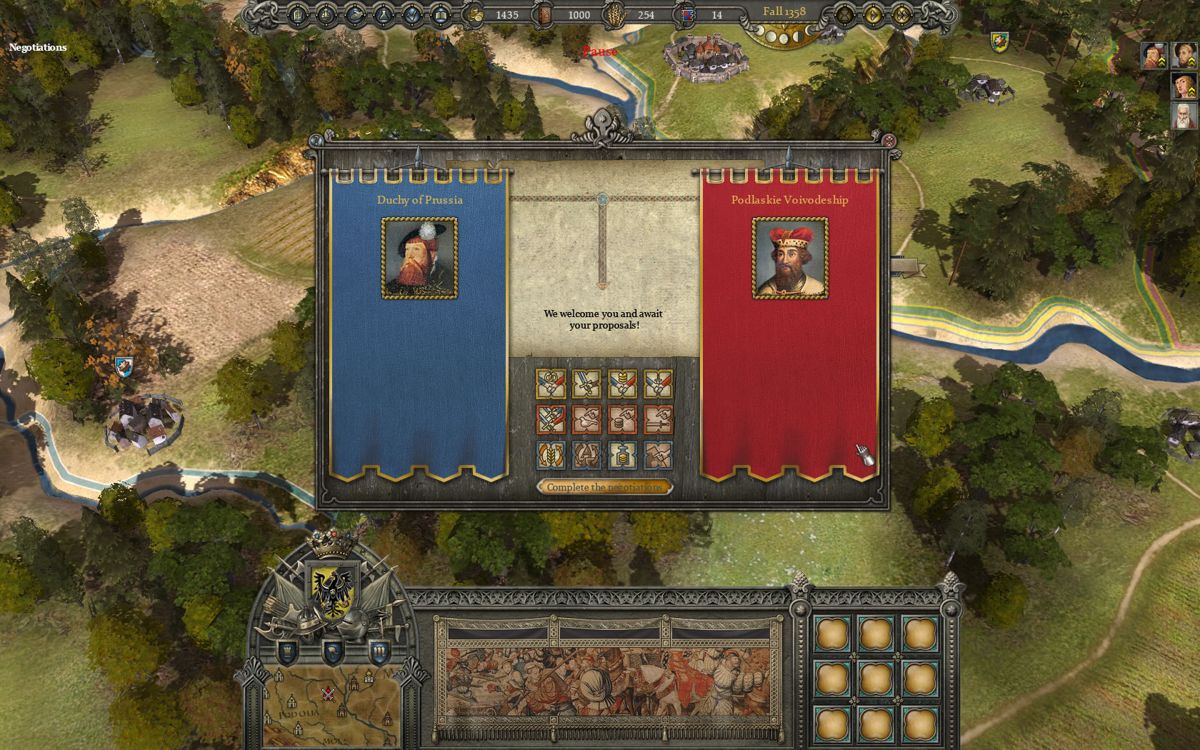 Reign: Conflict of Nations (Windows) screenshot: Negotiations in progress