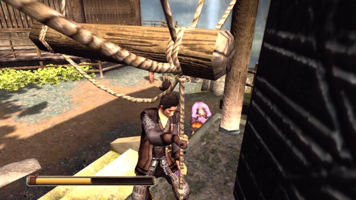 Way of the Samurai 3 (Xbox 360) screenshot: Another mini-game: ring the bell