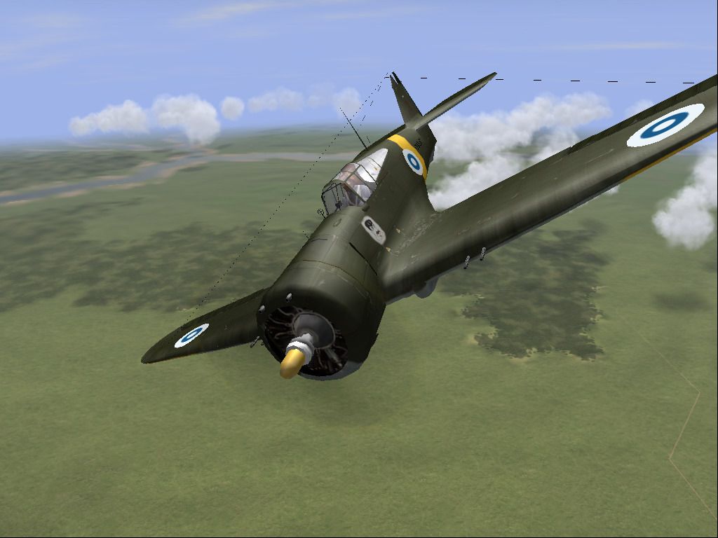 IL-2 Sturmovik: Forgotten Battles - Ace Expansion Pack (Windows) screenshot: New AI-only aircraft: Curtiss Hawk 75A-1 (P-36)
