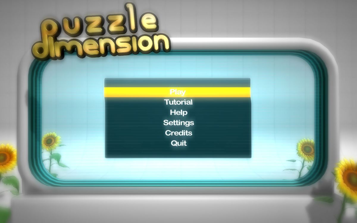 Puzzle Dimension (Windows) screenshot: Main menu