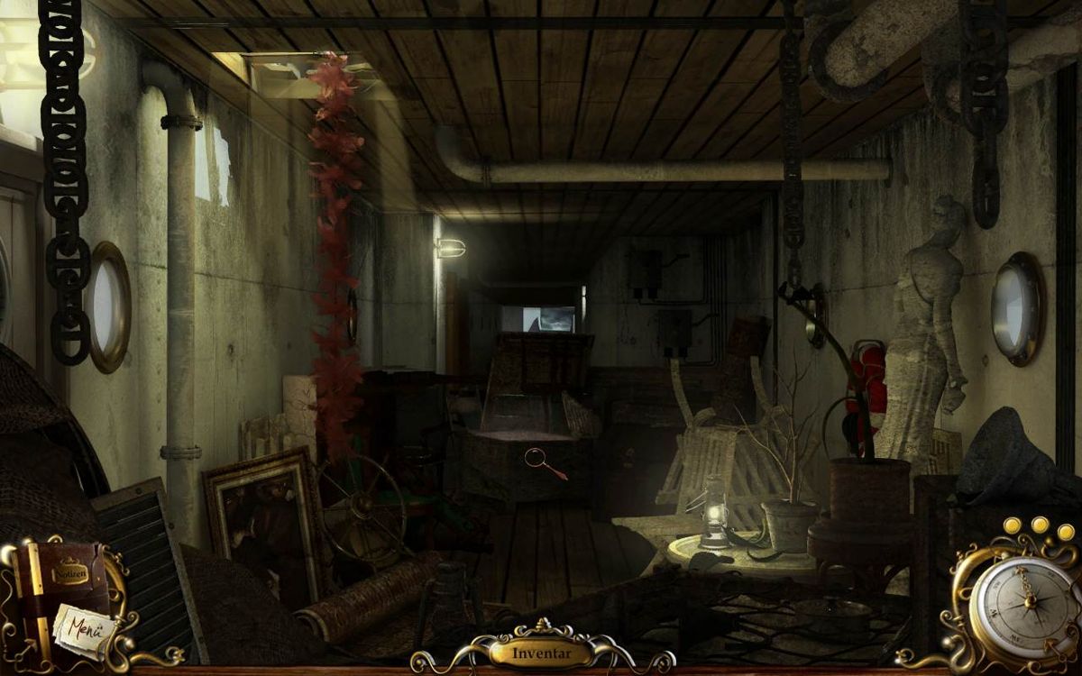 Curse of the Ghost Ship (Windows) screenshot: under Deck Sideway