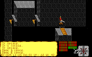 The Faery Tale Adventure: Book I (DOS) screenshot: A maze.
