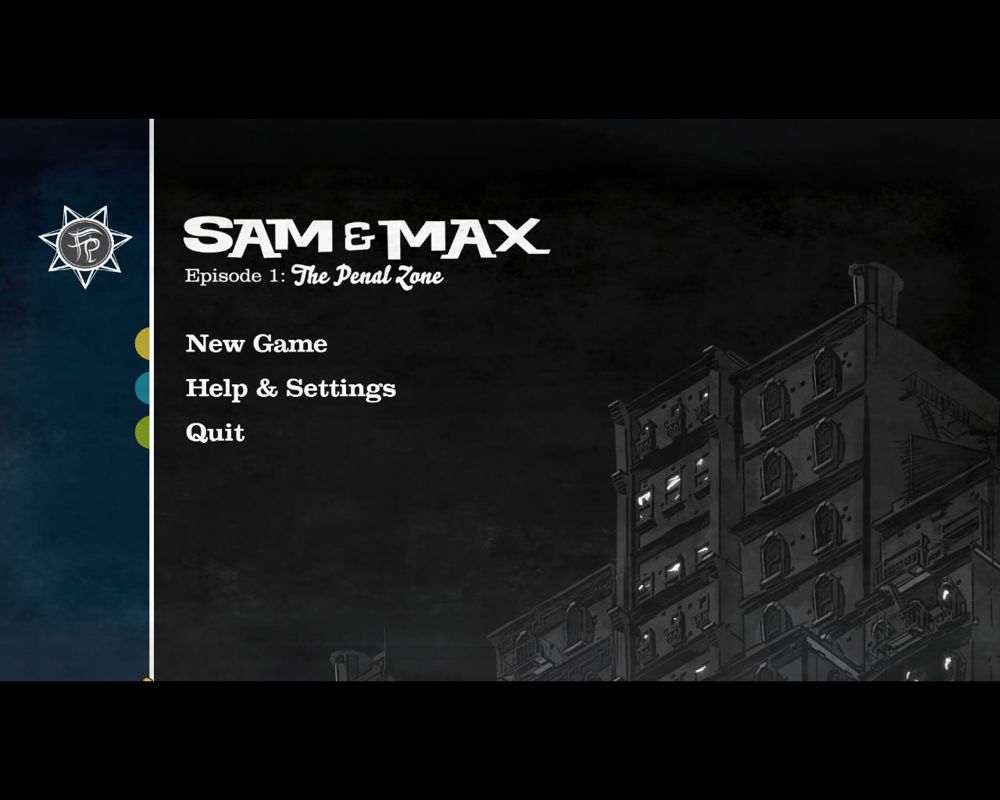 Sam & Max 301: The Penal Zone (Windows) screenshot: Main menu