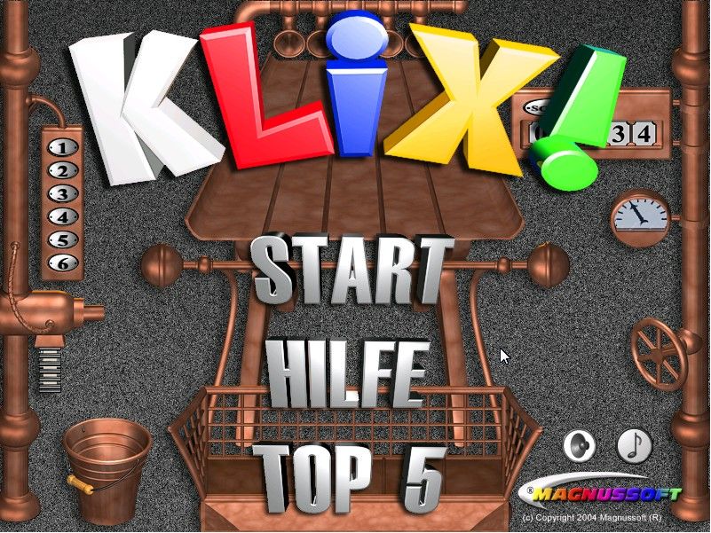 Klix! (Windows) screenshot: Main screen