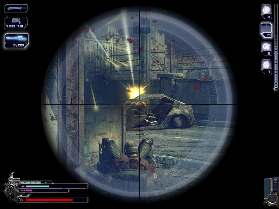 Collapse: The Rage (Windows) screenshot: Using a sniper rifle
