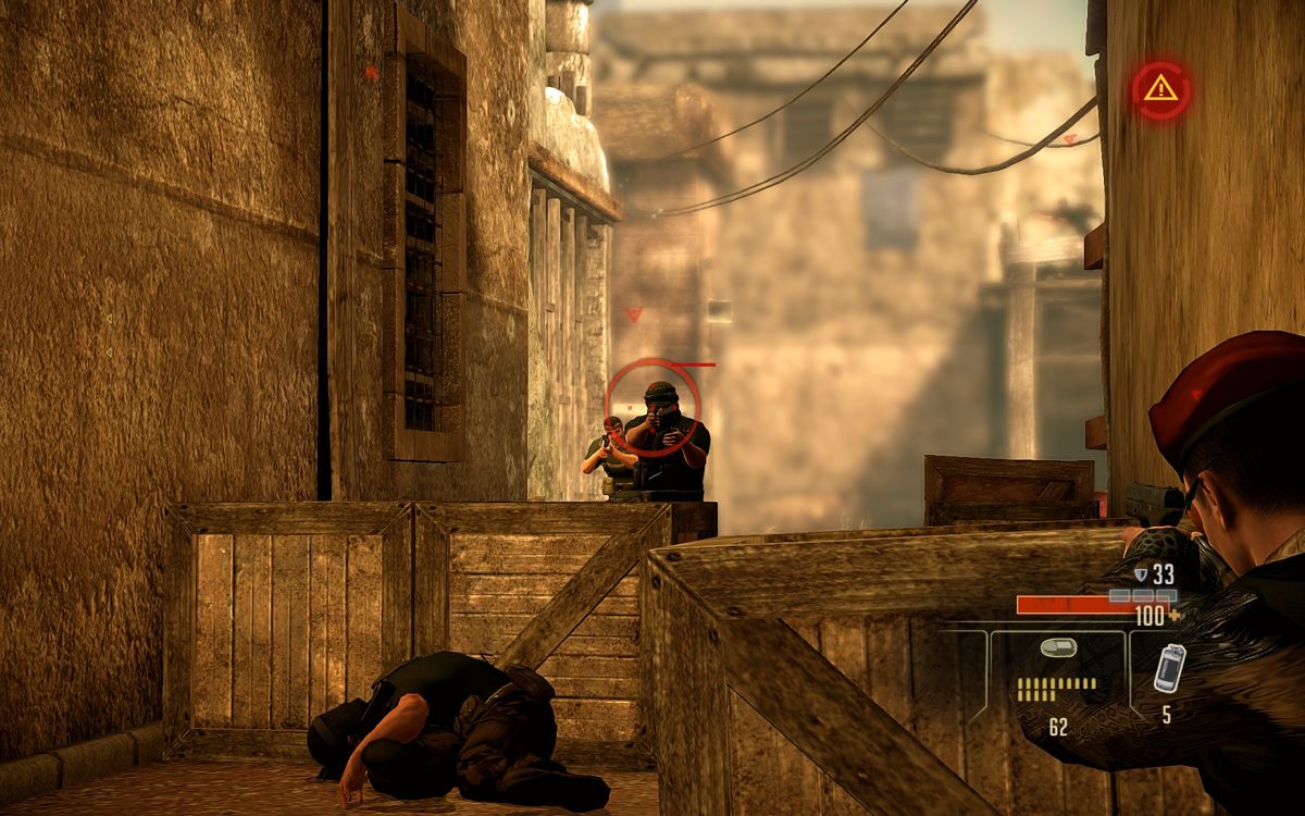 Alpha Protocol (Windows) screenshot: One more second and the critical hit will be ready.