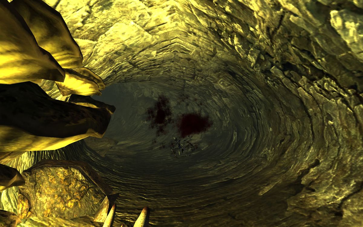 Mirage (Windows) screenshot: Two enemies inside a cave explode.