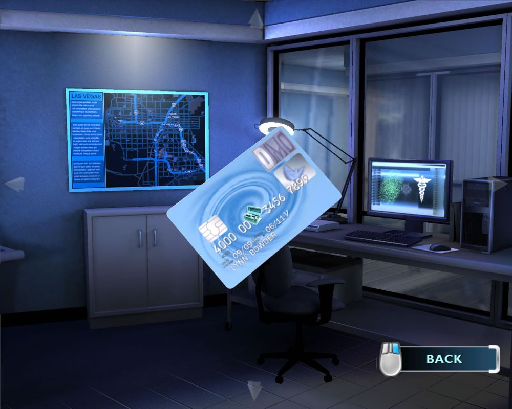 CSI: Crime Scene Investigation - Deadly Intent (Windows) screenshot: Investigating a piece of evidence